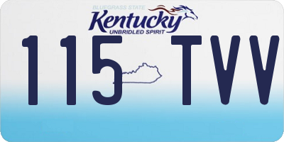KY license plate 115TVV