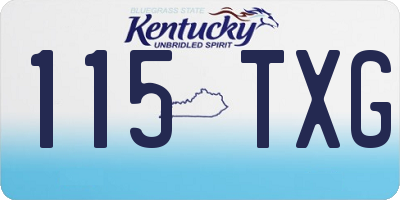 KY license plate 115TXG