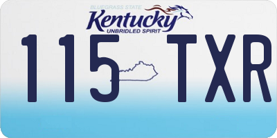 KY license plate 115TXR