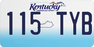 KY license plate 115TYB