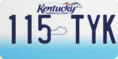 KY license plate 115TYK