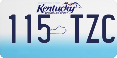 KY license plate 115TZC