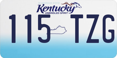 KY license plate 115TZG