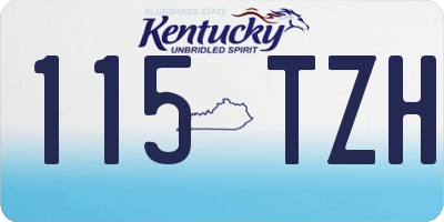 KY license plate 115TZH