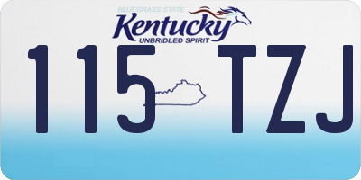 KY license plate 115TZJ
