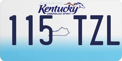 KY license plate 115TZL