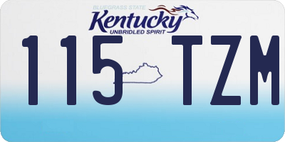 KY license plate 115TZM
