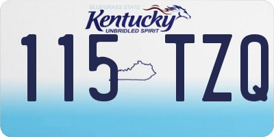 KY license plate 115TZQ