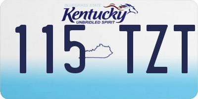 KY license plate 115TZT