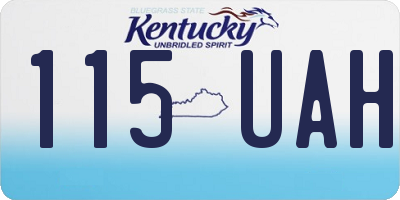 KY license plate 115UAH
