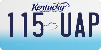 KY license plate 115UAP