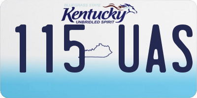KY license plate 115UAS