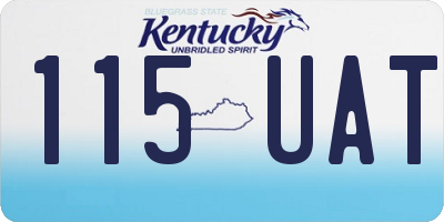 KY license plate 115UAT