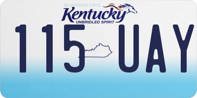KY license plate 115UAY