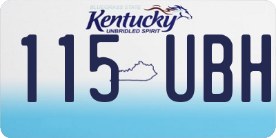 KY license plate 115UBH