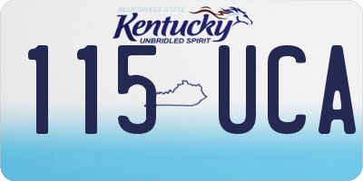 KY license plate 115UCA