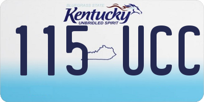 KY license plate 115UCC