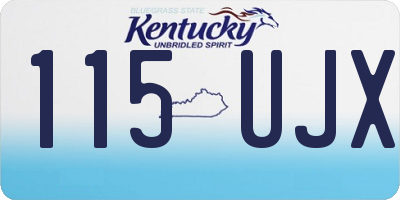 KY license plate 115UJX