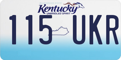 KY license plate 115UKR