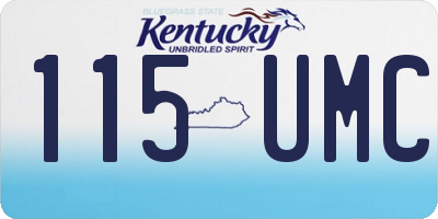 KY license plate 115UMC