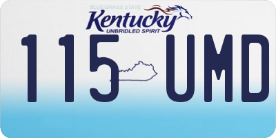 KY license plate 115UMD