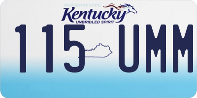 KY license plate 115UMM