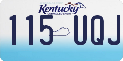 KY license plate 115UQJ