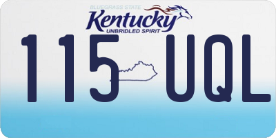 KY license plate 115UQL