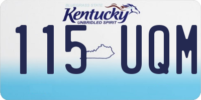 KY license plate 115UQM