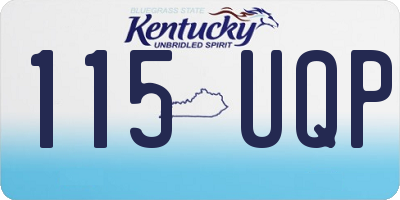 KY license plate 115UQP