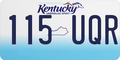 KY license plate 115UQR