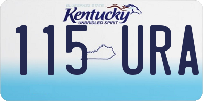 KY license plate 115URA