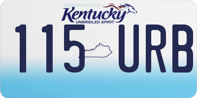 KY license plate 115URB