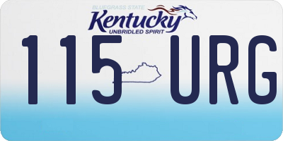 KY license plate 115URG