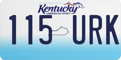 KY license plate 115URK