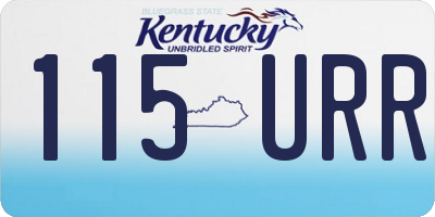 KY license plate 115URR