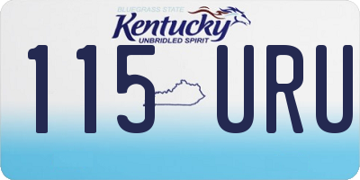 KY license plate 115URU