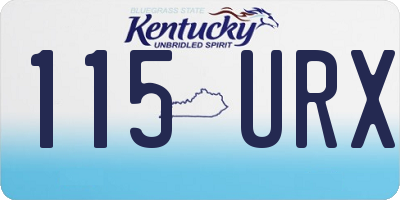 KY license plate 115URX