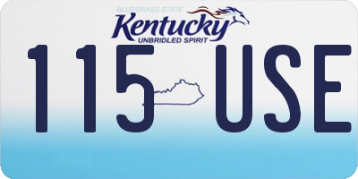 KY license plate 115USE