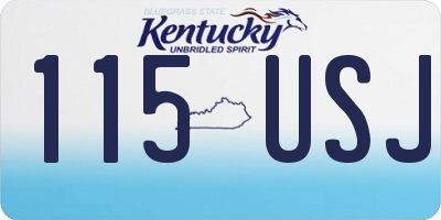 KY license plate 115USJ