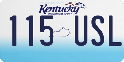 KY license plate 115USL