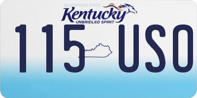 KY license plate 115USO