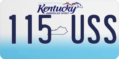KY license plate 115USS