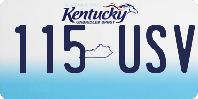 KY license plate 115USV