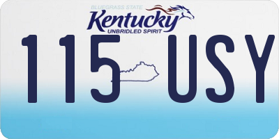 KY license plate 115USY
