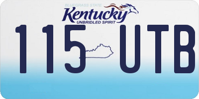 KY license plate 115UTB