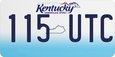KY license plate 115UTC