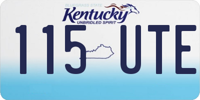 KY license plate 115UTE