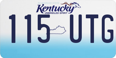 KY license plate 115UTG