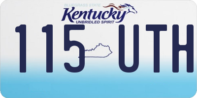 KY license plate 115UTH